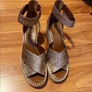 Franco Sarto Metallic Wedges